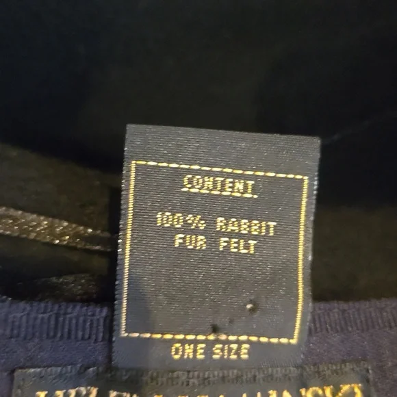 Helen Kaminski Australia Classic & Unique 100% Rabbit Fur Black Felt Hat - Picture 8 of 9